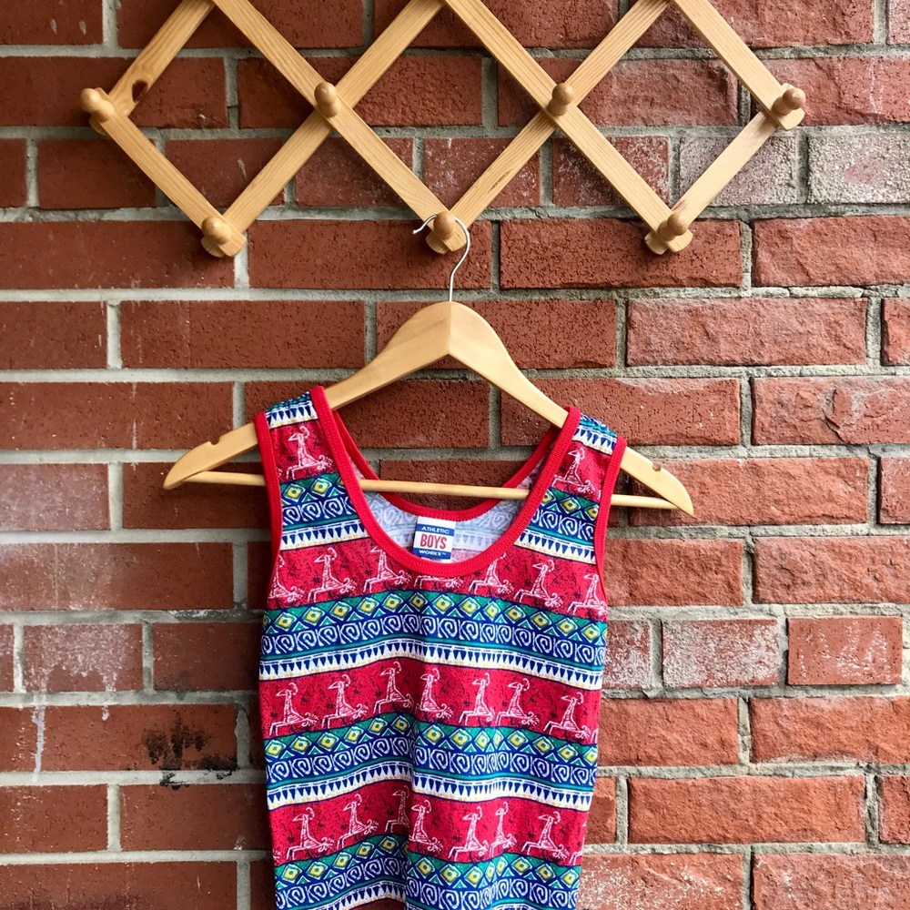 80's Colourblock Kids' Tank Top Deadstock Athletic Works Authentic Activewear 6